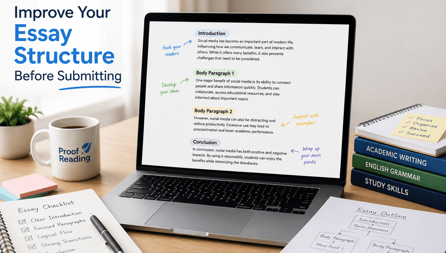 Cover image for resource: 7 Ways to Improve Your Essay Structure Before Submission