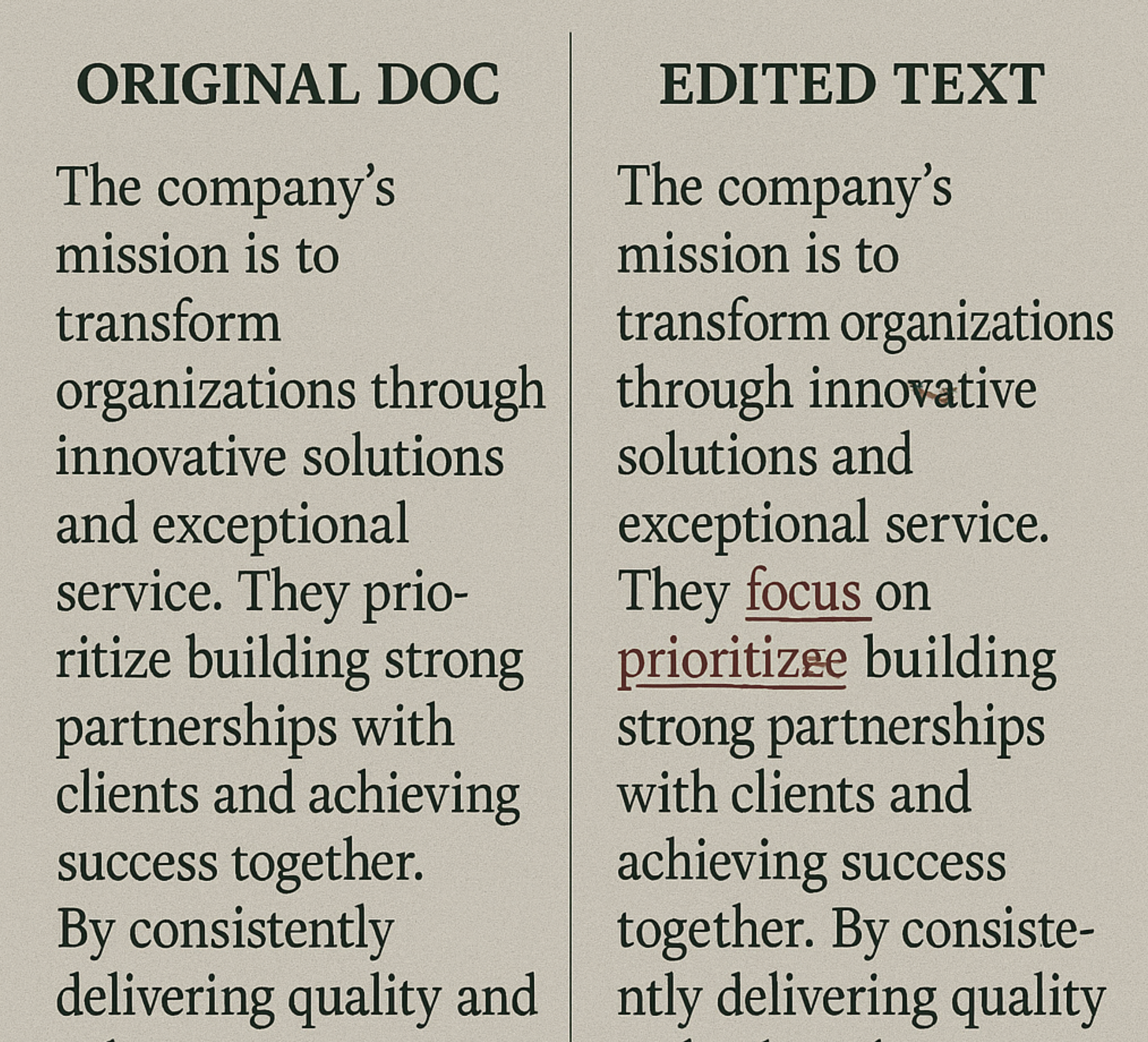 editing - Second Look Editing Service for students